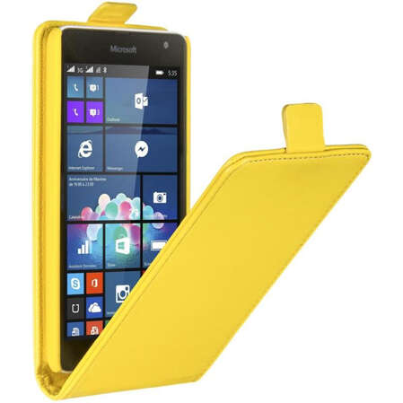 Чехол для Nokia Lumia 535 SkinBox Flip, желтый