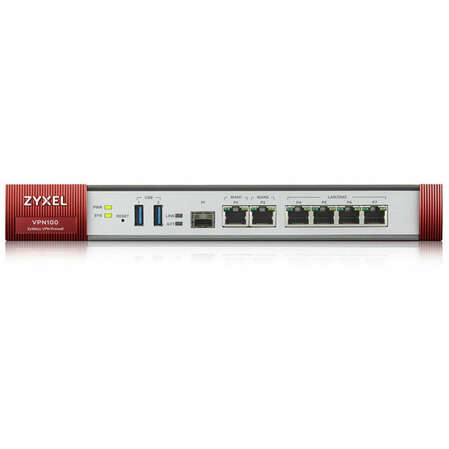 Межсетевой экран Zyxel ZyWALL VPN100 3xGbWAN(2xLAN/1xSFP) 4xGbLAN/DMZ  2xUSB3.0  включена подписка на 1 год фильтрации контента (CF) и Geo IP