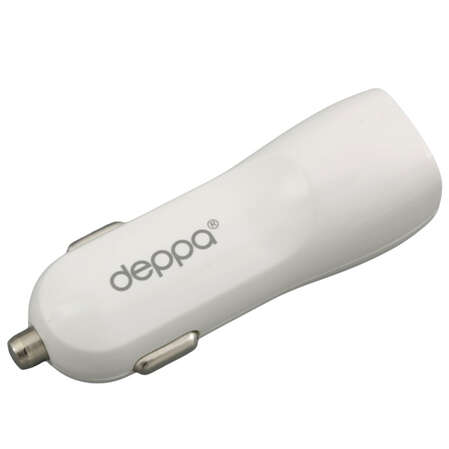 Автомобильное зарядное устройство Deppa Ultra 3.1A (2.1A+1A) USB белый (11511)