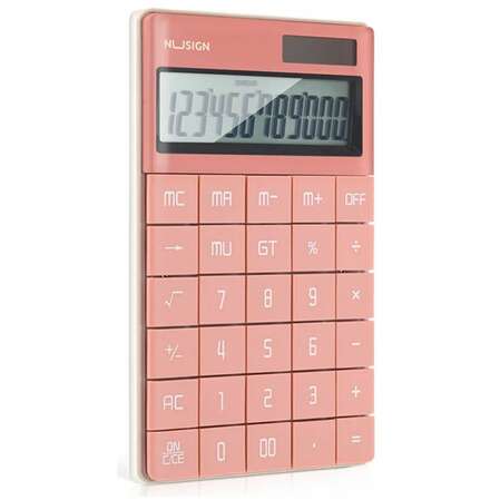 Калькулятор Deli Nusign ENS041pink розовый 12-разр.
