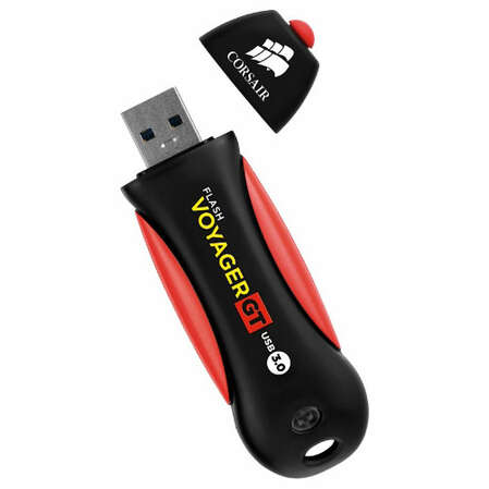 USB Flash накопитель 64GB Corsair Voyager GT (CMFVYGT3A-64GB) USB 3.0 Черно-красный