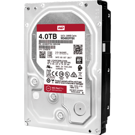 Внутренний жесткий диск 3,5" 4Tb Western Digital (WD4003FFBX) 256Мб 7200rpm SATA3 Red Pro