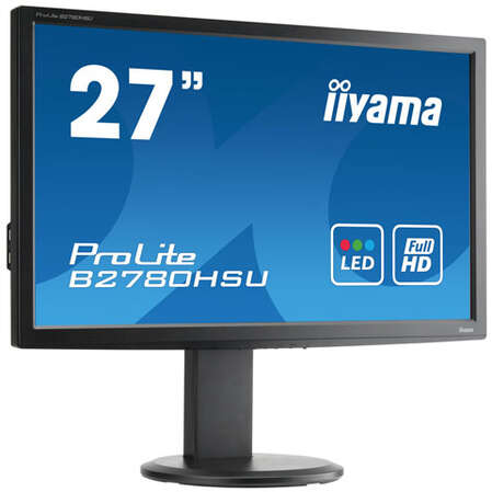 Монитор 27" Iiyama ProLite B2780HSU-B1 TN LED 1920x1080 2ms VGA DVI HDMI