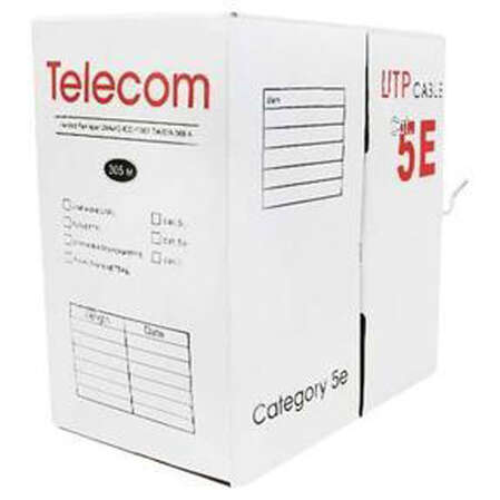 Кабель UTP RJ-45 Telecom 5e категория 305м. (TC1000C5ENP(CU)) (4X2X0.5MM) Outdoor