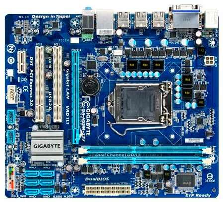 Материнская плата Gigabyte GA-H55M-S2V Soc-1156, H55, 2xDDR3, 1xPCI-E, GLan mATX