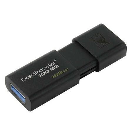 USB Flash накопитель 128GB Kingston DataTraveler 100 (DT100G3/128GB) USB 3.0 Черный