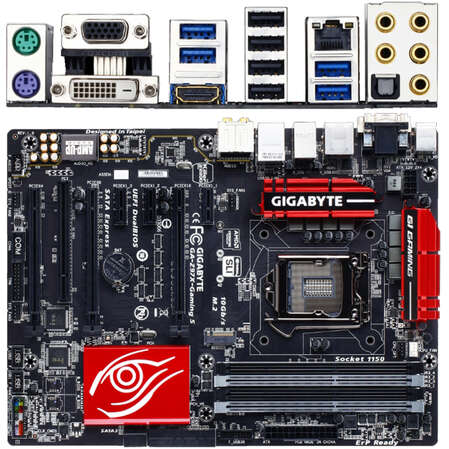 Материнская плата Gigabyte GA-Z97X-Gaming 5 Z97 Socket-1150 4xDDR3, 6xSATA3, 3xPCI-E16x, 6xUSB3.0, Raid, DVI, HDMI, GbLAN ATX