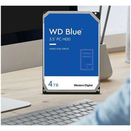 Внутренний жесткий диск 3,5" 4Tb Western Digital (WD40EZAX) 256Mb 5400rpm SATA3 Blue Desktop
