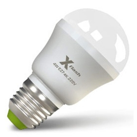 Светодиодная лампа LED лампа X-flash Mini E27 4W 220V белый свет, матовая колба