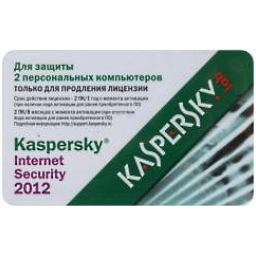 Антивирус Касперского Internet Security 2012 продление для 2 ПК на 1 год Карта