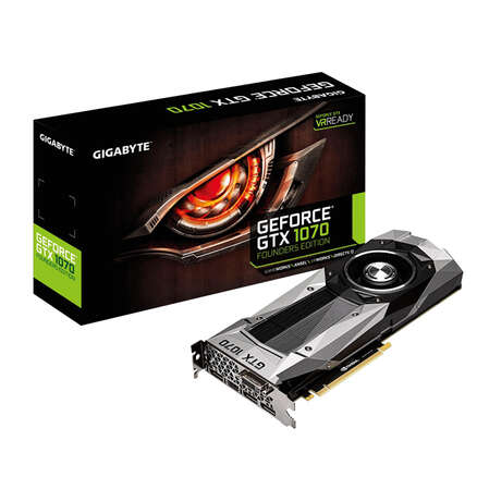 Видеокарта GIGABYTE GeForce GTX 1070 8192Mb, Founders Edition (GV-N1070D5-8GD-B) DVI-D, HDMI, 3xDP Ret