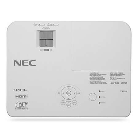 Проектор NEC V332W DLP, 1280x800 WXGA, 3300lm, 10000:1, mini D-Sub, HDMI, RCA, RJ-45