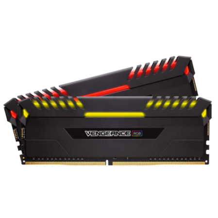 Модуль памяти DIMM 32Gb 2х16Gb DDR4 PC21300 2666MHz Corsair Vengeance LPX Black Heat spreader, Custom Performance PCB, RGB Led,  XMP 2.0 (CMR32GX4M2A2666C16) 