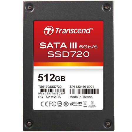 Внутренний SSD-накопитель 512Gb Transcend SSD720 TS512GSSD720 SATA3, 2.5"