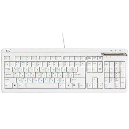 Клавиатура BTC 6340-W Ultra Slim White USB