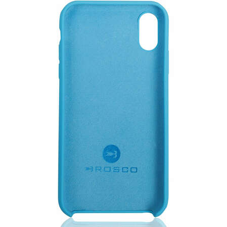 Чехол для Apple iPhone Xs Brosco Softrubber, накладка, синий