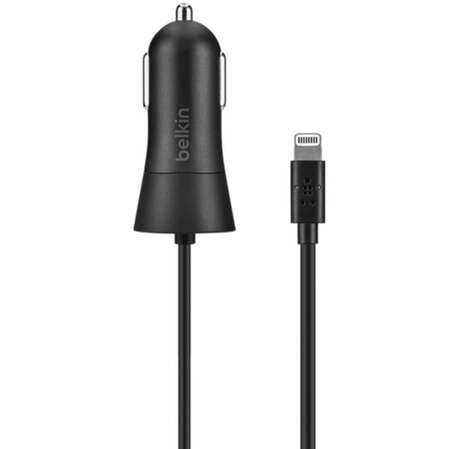 Автомобильное зарядное устройство для iPad/iPhone/iPod Belkin Car Charger 3.4A Lightning, 1.2м, черный F8J187ds04-BLK