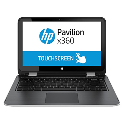 Ноутбук HP Pavilion x360 13-a050sr 13.3"(1366x768)/Touch/Intel Core i3 4030U(1.9Ghz)/4096Mb/500Gb/noDVD/Int:Intel HD4400/Cam/BT/WiFi/43.5WHr/war 1y/1.8kg/silv