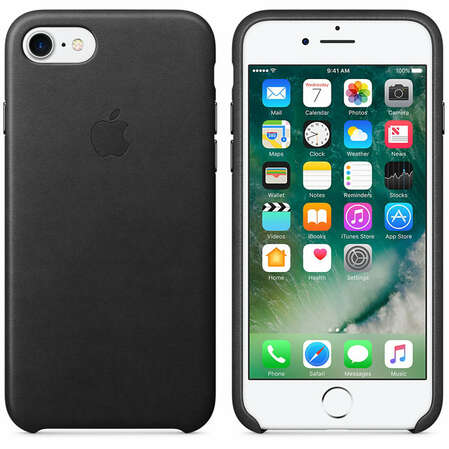 Чехол для Apple iPhone 7 Leather Case Black  