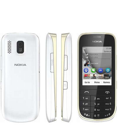 Мобильный телефон Nokia Asha 202 white gold
