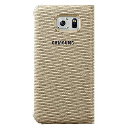 Чехол для Samsung G925 Galaxy S6 Edge Flip Wallet Fabric золотистый