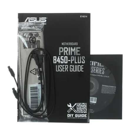 Материнская плата ASUS Prime B450-Plus B450 Socket AM4 4xDDR4, 6xSATA3, RAID, 1xM.2, 2xPCI-E16x, 5xUSB3.1, 1xUSB3.1 Type C, DVI-D, HDMI, Glan, ATX