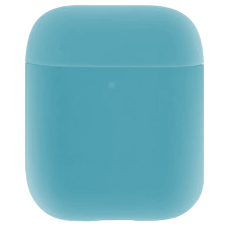 Чехол силиконовый Brosco для Apple AirPods 2 голубой