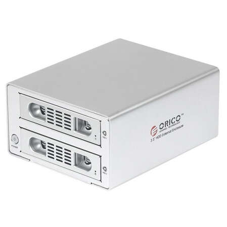 Корпус 2x3.5" Orico 3529RUS3 SATA, USB3.0 Silver