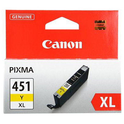 Картридж Canon CLI-451Y XL Yellow для MG6340/MG5440/IP7240