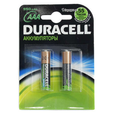 Аккумуляторы Duracell HR03-2BL 1000mAh/950mAh AAA 2шт