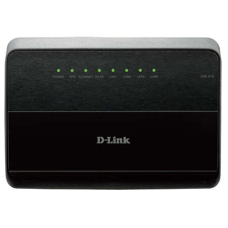 Беспроводной маршрутизатор D-Link DIR-615/A/N1A 802.11n 300Мбит/с 2.4ГГц 4xLAN 1xWAN 
