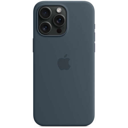 Чехол для Apple iPhone 15 Pro Max Silicone Case with MagSafe Storm Blue