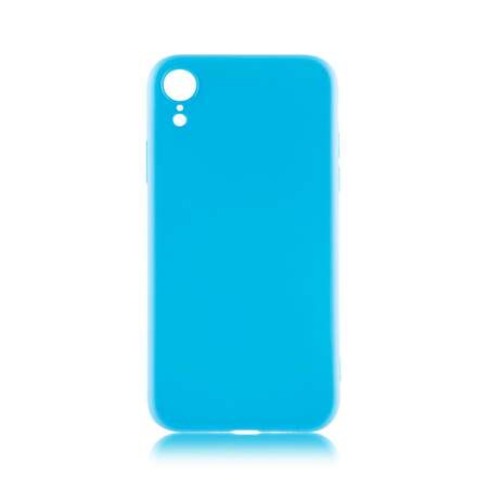 Чехол для Apple iPhone Xr Brosco Softrubber\Soft-touch голубой