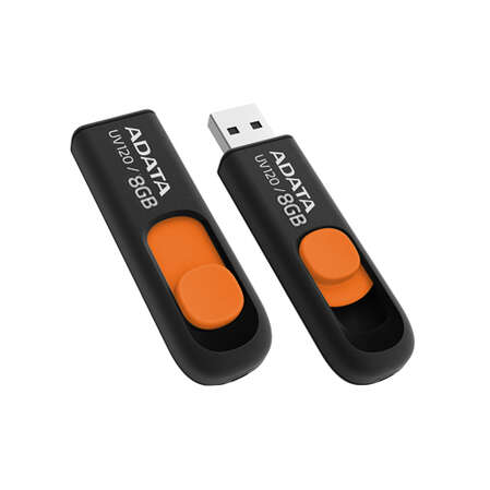 USB Flash накопитель 8GB A-Data UV120 (AUV120-8G-RBO) Black/Orange