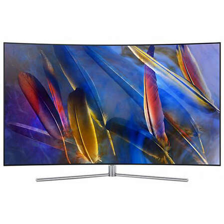 Телевизор 65" Samsung QE65Q7CAMUX (QLED, 4K UHD 3840x2160, Smart TV, изогнутый экран, USB, HDMI, Bluetooth, Wi-Fi) серый