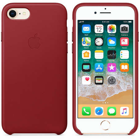 Чехол для Apple iPhone 8/7 Leather Case Red 