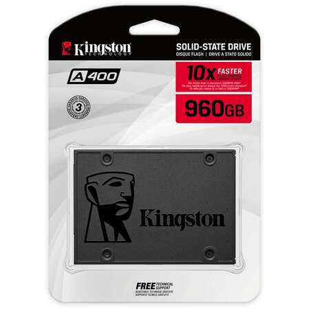 Внутренний SSD-накопитель 960Gb Kingston SA400S37/960G SATA3 2.5" A400