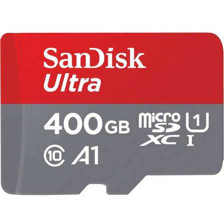 Карта памяти Micro SecureDigital 400Gb SanDisk Ultra microSDXC class 10 UHS-1 А1 (SDSQUAR-400G-GN6MA) + адаптер SD