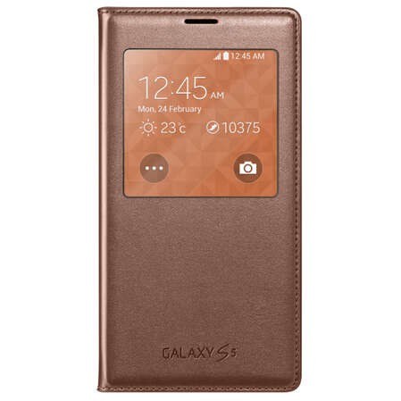 Чехол для Samsung Galaxy S5 G900F\G900FD Samsung S View Cover розовое золото