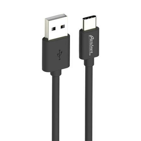 Кабель USB2.0 USB-C(m)/A(m) 1.0м Partner (ПР034057) Блистер черный