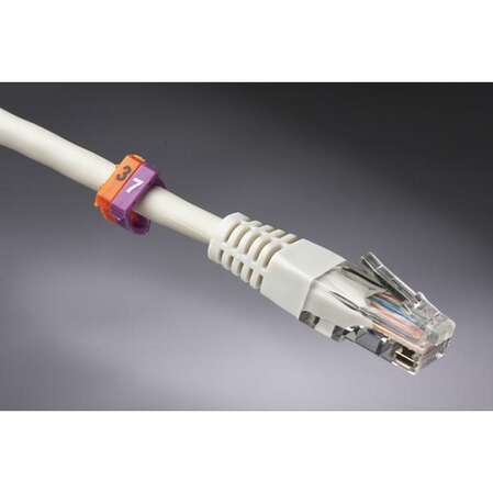 Hyperline MA-55-R Маркеры (клипсы) на кабель, защелкивающиеся D 4-5.5мм, "0"-"9", 10 цветов (100 шт.)  