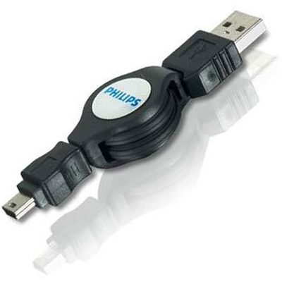 Кабель USB2.0 тип А(m)-miniB(5P) 1.0м Philips (SWR1202)