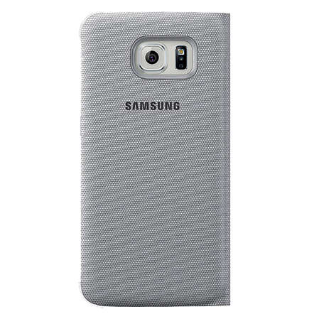 Чехол для Samsung G925 Galaxy S6 Edge Flip Wallet Fabric серебристый