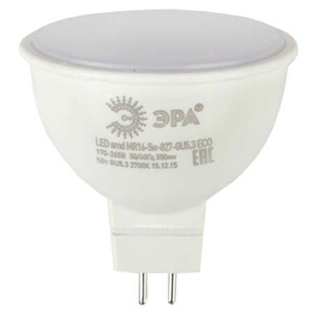 Светодиодная лампа ЭРА ECO LED MR16-5W-840-GU5.3 Б0019061