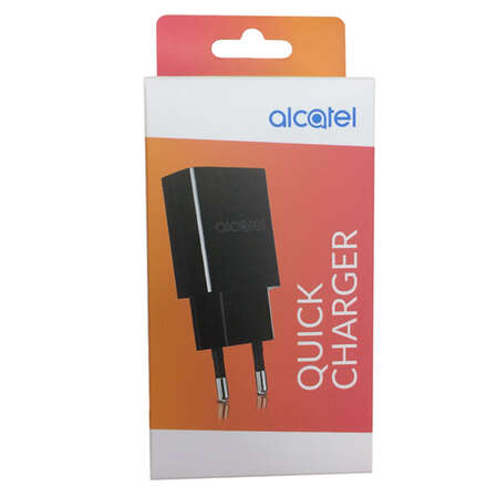 Сетевое зарядное устройство Alcatel QC11 2A, Fastcharger (MediaTek Pump Express Plus), с функц. быстрой зарядки, черное