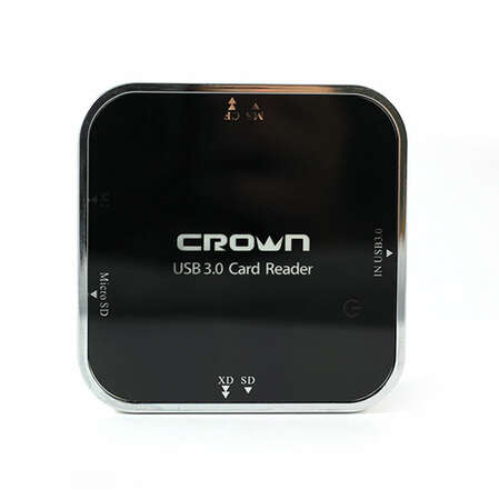 Card Reader внешний Crown, (CMCR-015) USB3.0 Серебристый