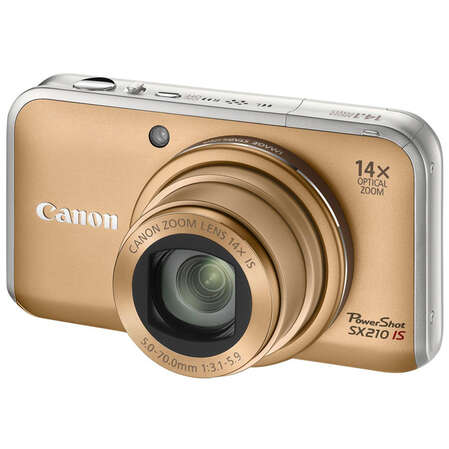 Компактная фотокамера Canon PowerShot SX210 IS Gold