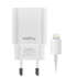 Сетевое зарядное устройство Nobby Comfort 014-001 MFI Apple Lightning, 1.2A, белое (08998)