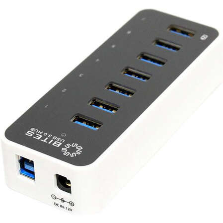 7-port USB3.0 Hub 5bites HB37-305PWH Черный+Белый