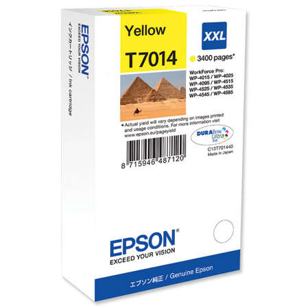 Картридж EPSON T7014 XXL Yellow для WorkForce Pro 4000/4500 C13T70144010